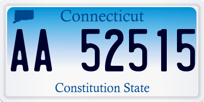 CT license plate AA52515