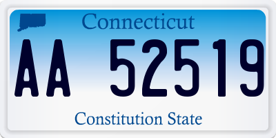 CT license plate AA52519