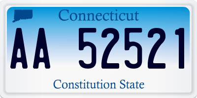 CT license plate AA52521