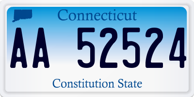 CT license plate AA52524