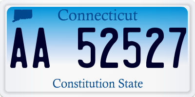 CT license plate AA52527