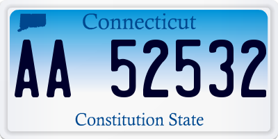 CT license plate AA52532