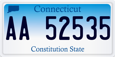 CT license plate AA52535