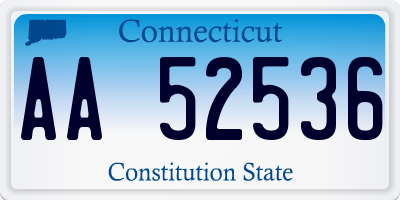 CT license plate AA52536