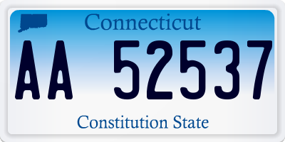 CT license plate AA52537