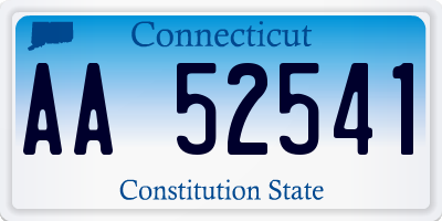 CT license plate AA52541