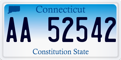 CT license plate AA52542