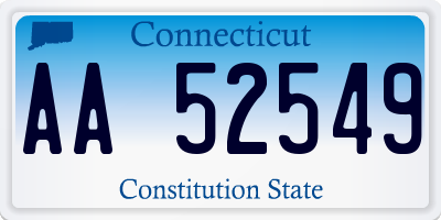 CT license plate AA52549