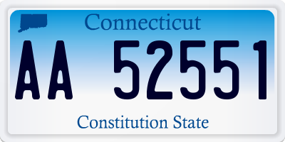 CT license plate AA52551