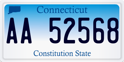 CT license plate AA52568