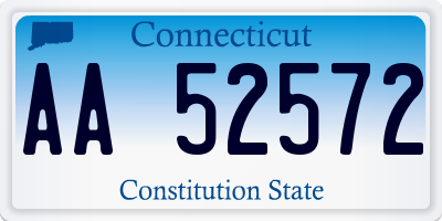 CT license plate AA52572