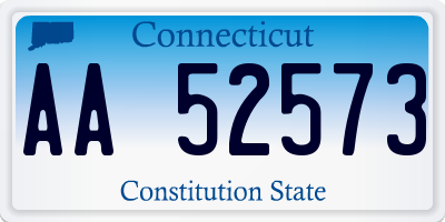 CT license plate AA52573