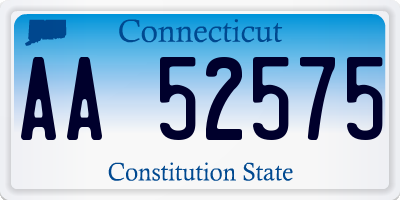 CT license plate AA52575