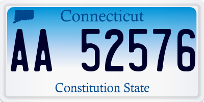 CT license plate AA52576