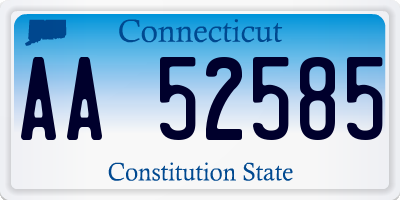 CT license plate AA52585