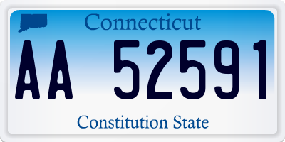 CT license plate AA52591