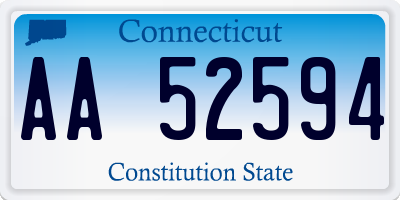 CT license plate AA52594