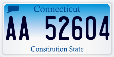 CT license plate AA52604