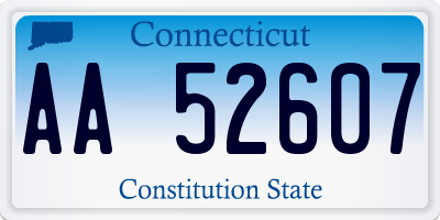 CT license plate AA52607