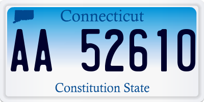 CT license plate AA52610