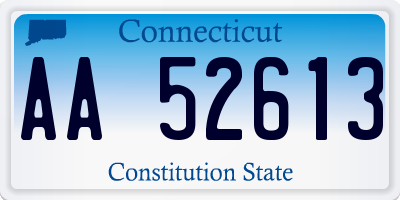 CT license plate AA52613