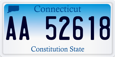 CT license plate AA52618