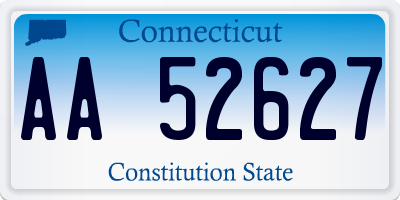 CT license plate AA52627