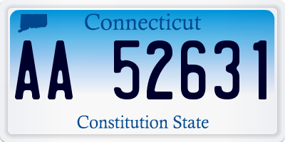 CT license plate AA52631