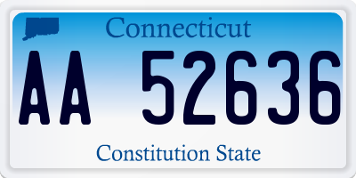 CT license plate AA52636