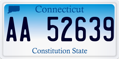 CT license plate AA52639