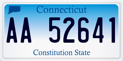 CT license plate AA52641