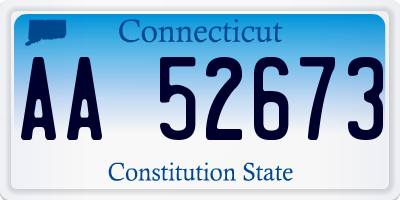 CT license plate AA52673