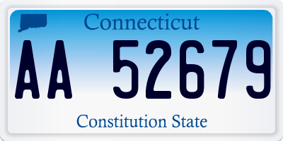 CT license plate AA52679