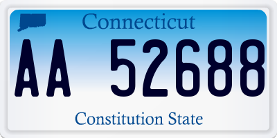 CT license plate AA52688