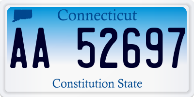 CT license plate AA52697