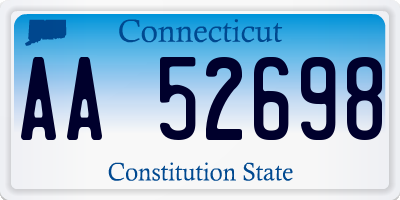 CT license plate AA52698