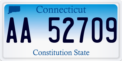 CT license plate AA52709