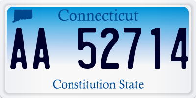 CT license plate AA52714