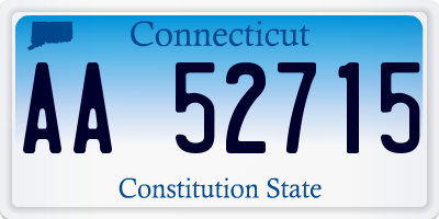 CT license plate AA52715