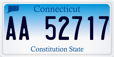 CT license plate AA52717