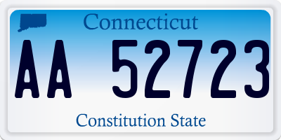 CT license plate AA52723