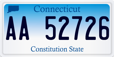 CT license plate AA52726