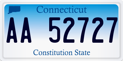 CT license plate AA52727