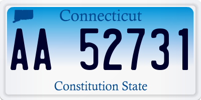 CT license plate AA52731