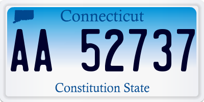 CT license plate AA52737