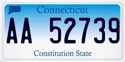 CT license plate AA52739