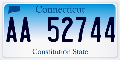 CT license plate AA52744