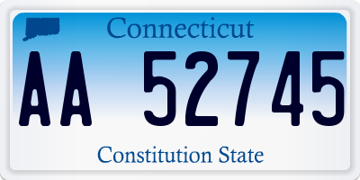 CT license plate AA52745