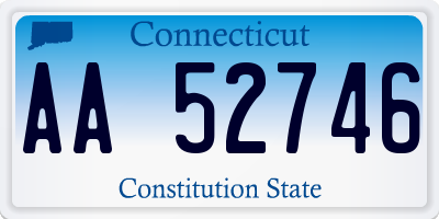 CT license plate AA52746