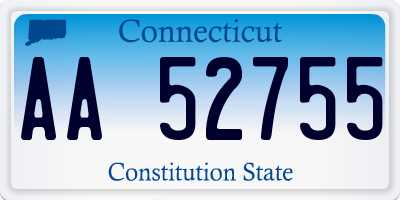 CT license plate AA52755